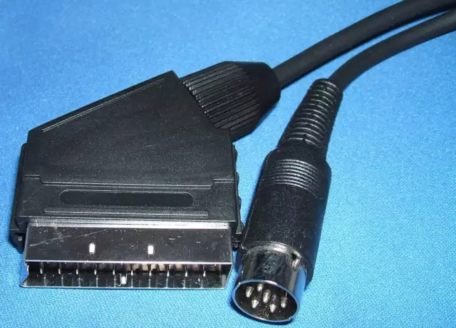 2m Monitor Lead/Cable for Acorn BBC / Master 6Pin DIN to TV/Monitor RGB Scart