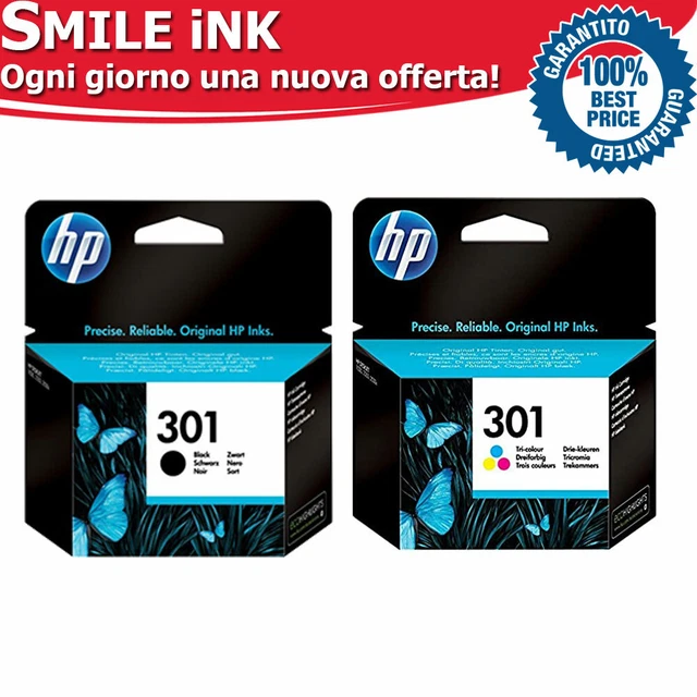 Kit Cartucce Originali 301 302 303 304 305 Nero + Colore Risparmio Hp Deskjet