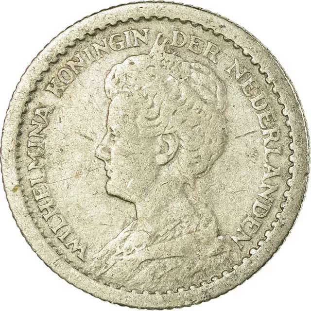 [#729490] Monnaie, Pays-Bas, Wilhelmina I, 10 Cents, 1914, TB, Argent, KM:145