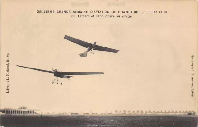 Cpa Large Champagne Week 1910 Latham And Turn Labouchere