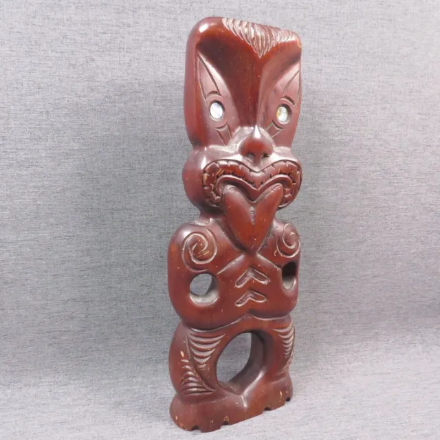 Maori Tiki Carving 34cm Tall 13cm Wide
