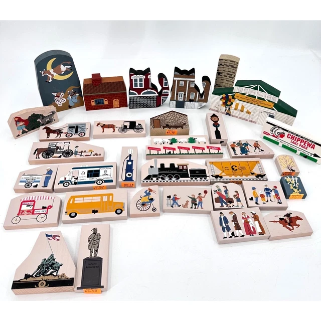 Cats Meow Village Nursery Rhymes Hand Signed Ltd Ed Accessory Lot Shelf Sitters