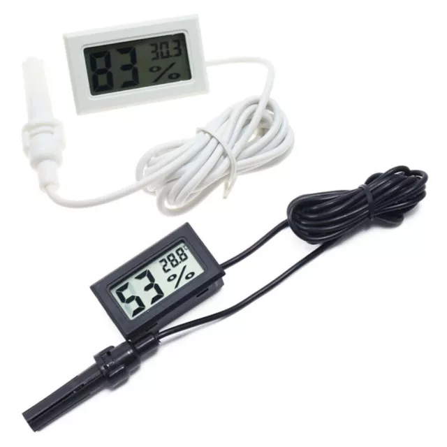 Pro Embedded LCD Digital Thermometer Temperature Hygrometer Humidity With Probe