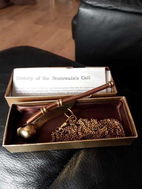 Boatswain's Bosun's Call - Nauticalia  brass and copper reproduction Royal Navy