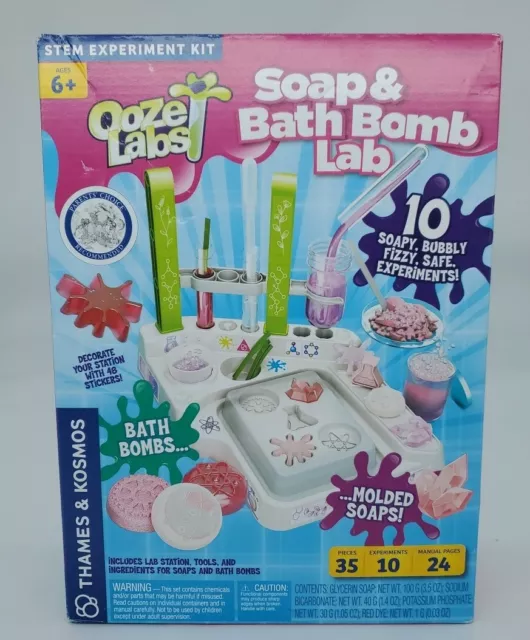 New Thames & Kosmos Ooze Labs Soap & Bath Bomb Lab 10 Experiments For Ages 6+