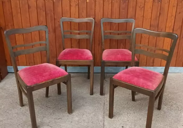 Sillas de Comedor Art Decó Sillas 4x Silla 20er Bauhaus Antiguo & Antiguo 30er