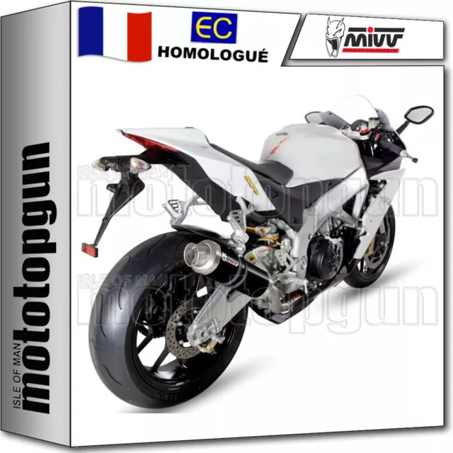 Mivv Pot D'echappement Homologue Nocat Gp Acier Noir Aprilia Rsv4 Rsv-4 2010 10