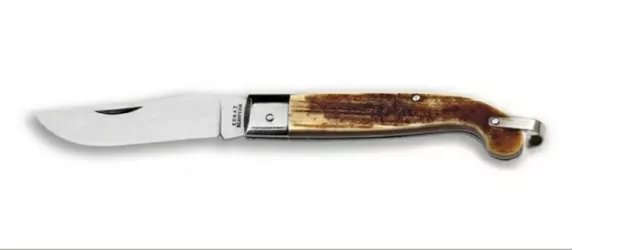 coltello zuava Scarperia Conaz pieghevole corno di bue grezzo anello tascabile