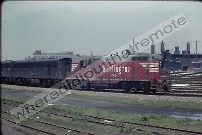 Original Slide Burlington CB&Q 248 EMD GP7 Robbie St. Chicago ILL 6-6-1969