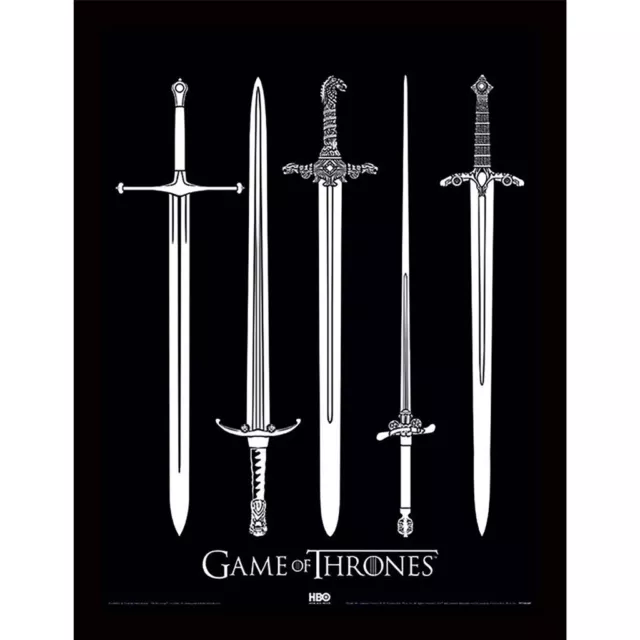 Game of Thrones - Swords - Official 30 x 40cm Framed Print Wall Art