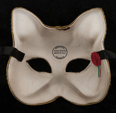 Mask from Venice Cat Gatto-Carnival-Muse Black Golden -2014-V82B 2