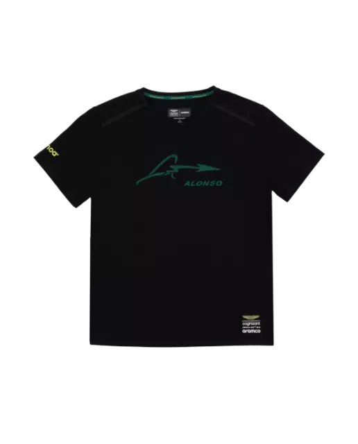 Aston Martin F1 Kimoa Fernando Alonso T-shirt lifestyle ufficiale fanwear nera