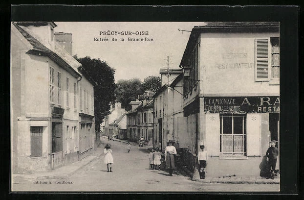 CPA Precy-sur-Oise, Entrance to the Grande-Rue