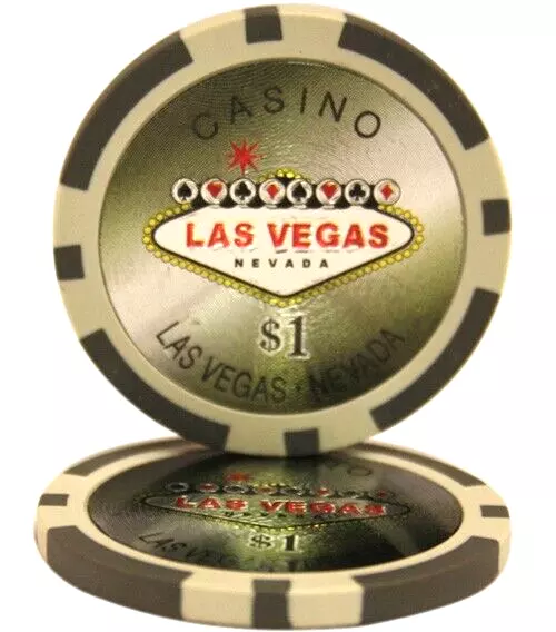 MRC POKER 50pcs 14g Las Vegas Laser Poker Chips $1