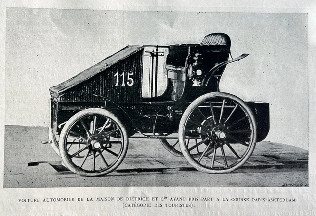 Voiture De Course ML Paris En Tôle Lithographiée - 26 Cm - Ancienne Et Originale (Manque Roues)