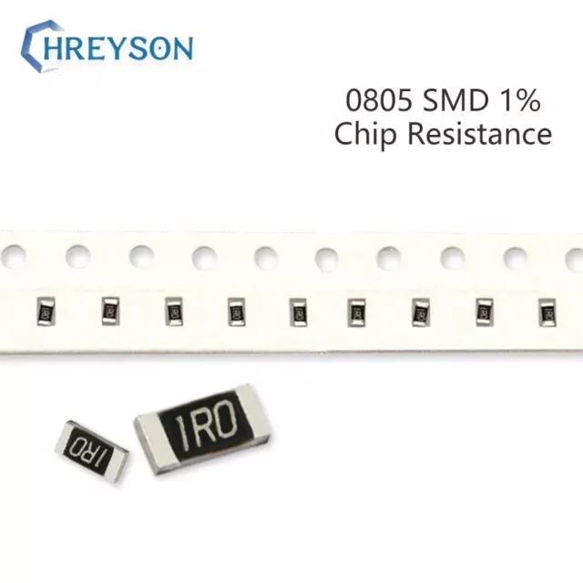 0805 SMD Resistor Kit 1% Tolerance 0R 1R 1.1R 1.2R 1.3R 1.4R 1.5R-698R 100Pcs