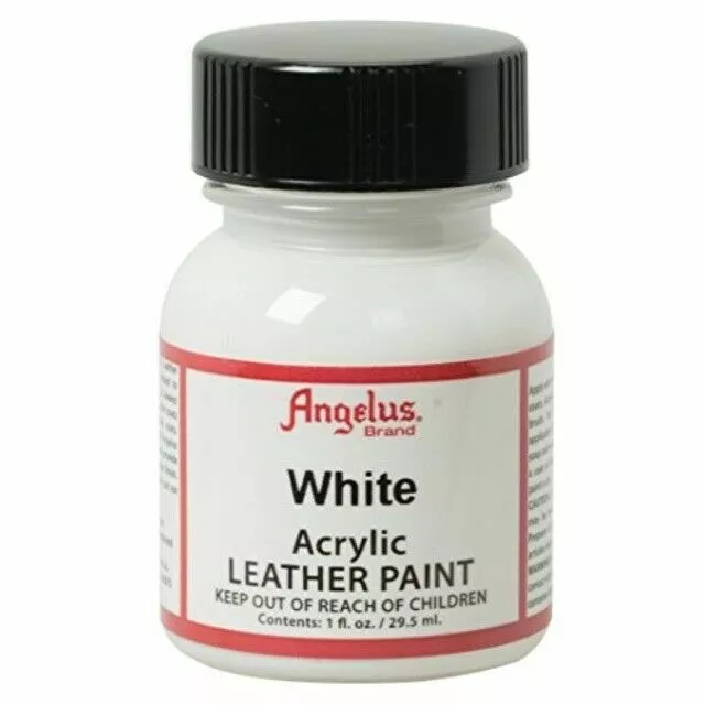 Angelus Acrylic paint WHITE - 29.5ml For Leather & Synthetic FREE POST