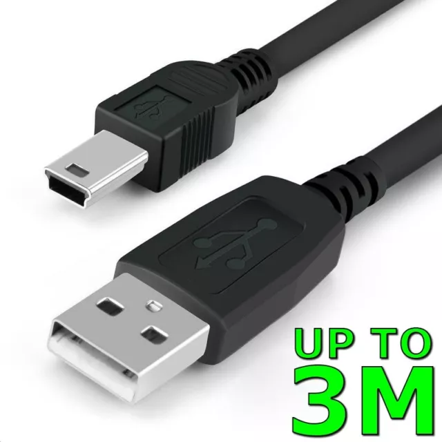 USB 2.0 Male to Mini USB Mini Male Cable 5Pin Data Adapter Fast Charger Cord