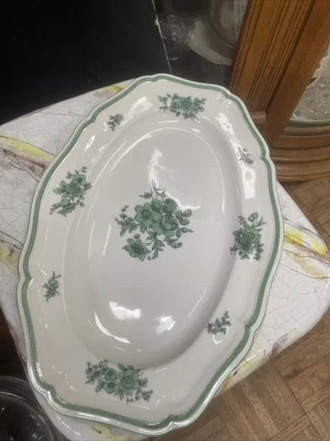 vintage Rosenthal  chippendale green bloom porcelain  serving Platter Germany