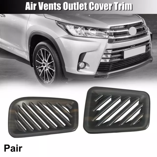 1pair Air Vent Outlet Trim for Toyota Highlander 2020-2022 Wood Pattern Brown