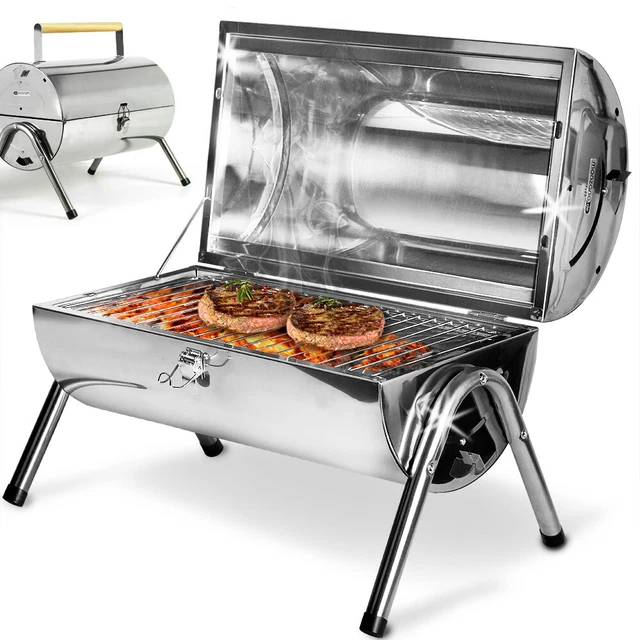 Japanischer Tischgrill LEADZM Holzkohlegrill Mit Deckel - Klappgrill Für Camping & Picknick Skotti Grill