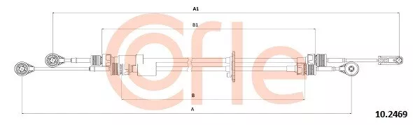 COFLE Flessibile Freno Cambio Cavo Commutazione Adatto A per Ford Transit Bus