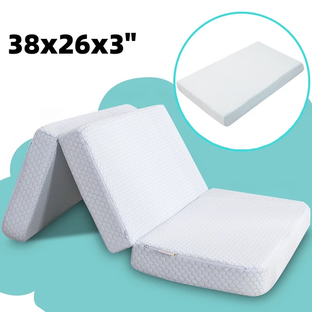 Pack and Play Mattress Portable Memory Foam Mattress with Removable Cover 38x26"