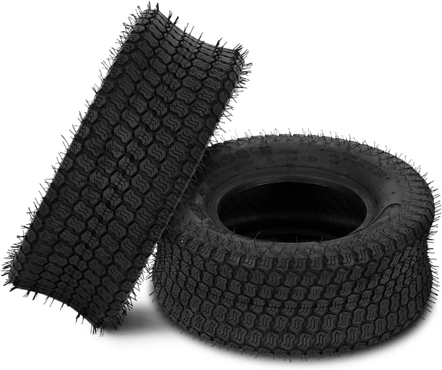 PAIR Of TWO 16x6.50-8 Tractor Tires – 4-Ply Lug AG Tires For Lawn & Garden Equipment