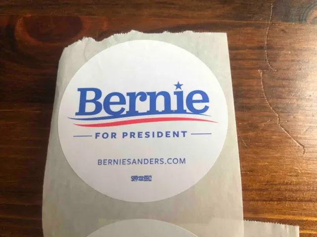 Official Bernie Sanders 2016 Presidential Primary Campaign Round Sticker White