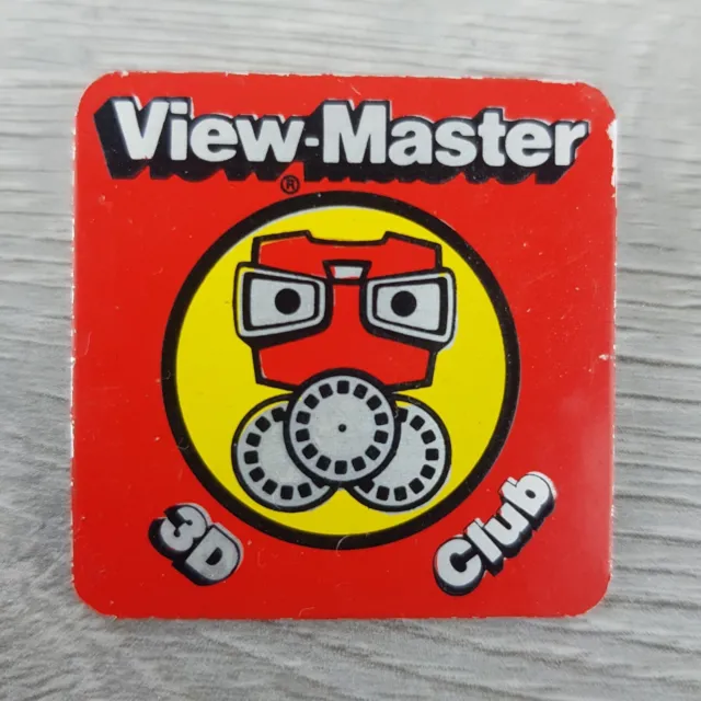Vintage View Master 3D Club Pin Badge 1970s Steel Retro Hand Held View-Master