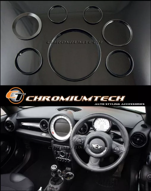 MK2 Mini Cooper / S/One / Jcw R55 R56 R57 R58 R59 Noir Bord Intérieur Bague Kit