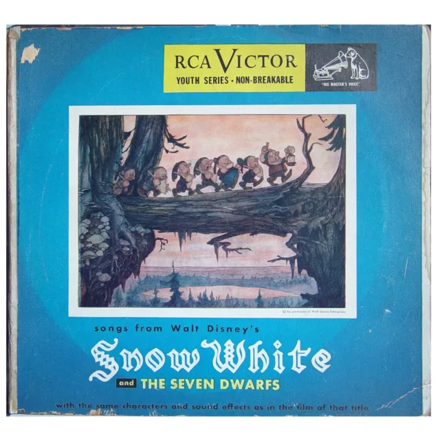 78 RPM 10" Set: RCA Victor Y-17 Songs From Walt Disney's Snow White Seven Dwarfs