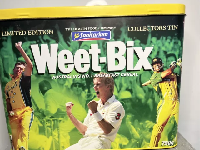 Weet-Bix Limited Edition Cricket Team 2006-2007 EMPTY Collectable Tin Can