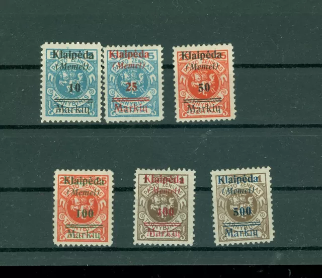 Briefmarken, Memelgebiet, litauische Besetzung,  129-134, postfrisch,