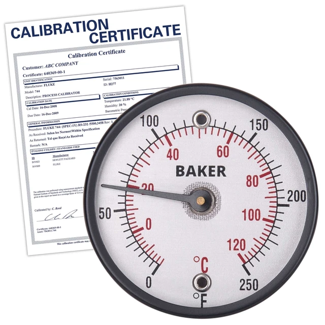 Baker 312FC-NIST Magnetic Surface Thermometer, 0 to 250&deg;F (-20 to