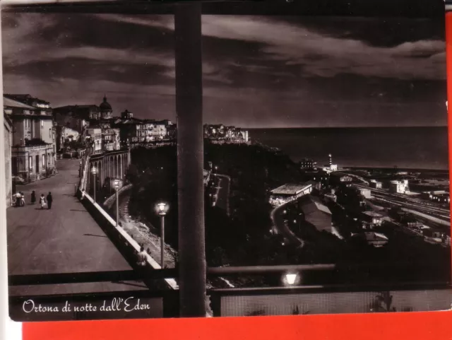 Cartolina  Ortona A Mare B/N Viaggiata 1955 Notte Dall'eden  Occasione