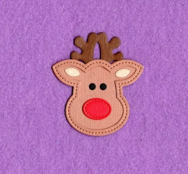 RUDOLPH # 2 REINDEER  die cuts Christmas scrapbook cards