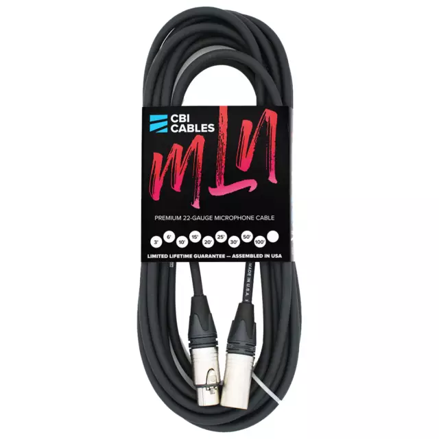 CBI MLN Series XLR Microphone Cable (Various Lengths)