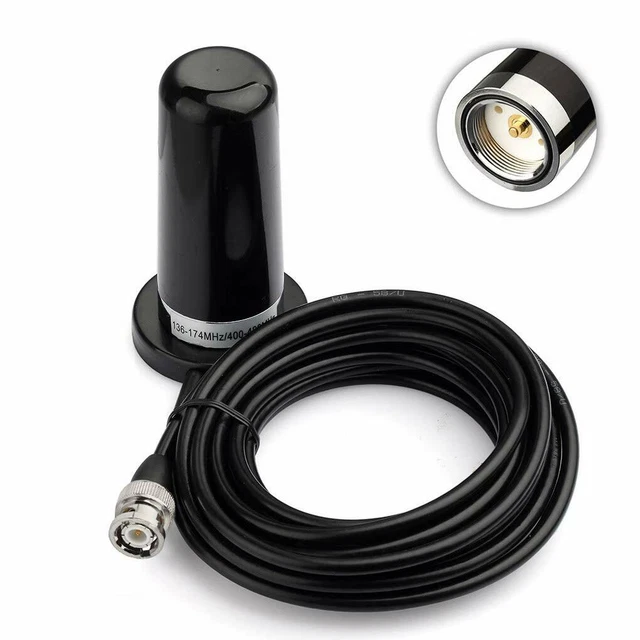 Vehicle Ham Radio Mobile Radio Aerial Dual Band NMO Magnetic Low Profile Antenna