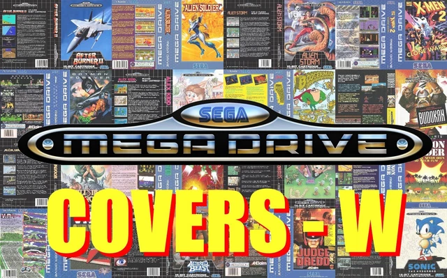 Sega Mega Drive Remplacement Box Art Case Insert Cover - Letter W - High Quality