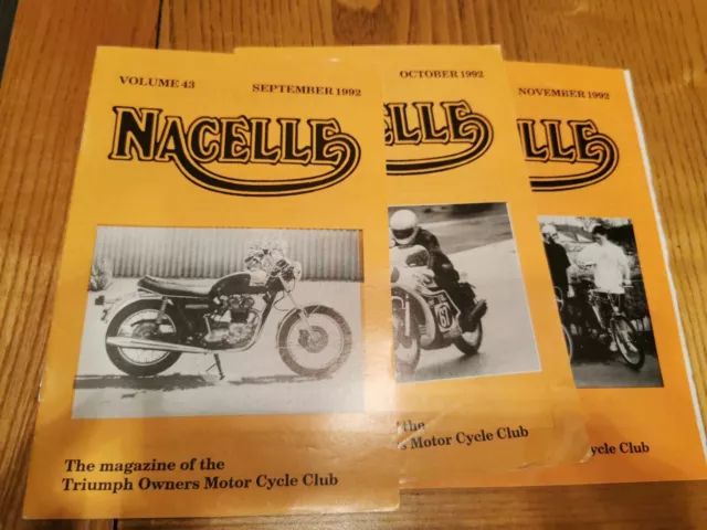 Brochure Triumph Owners Club Volume 43 1992 Settembre-Novev