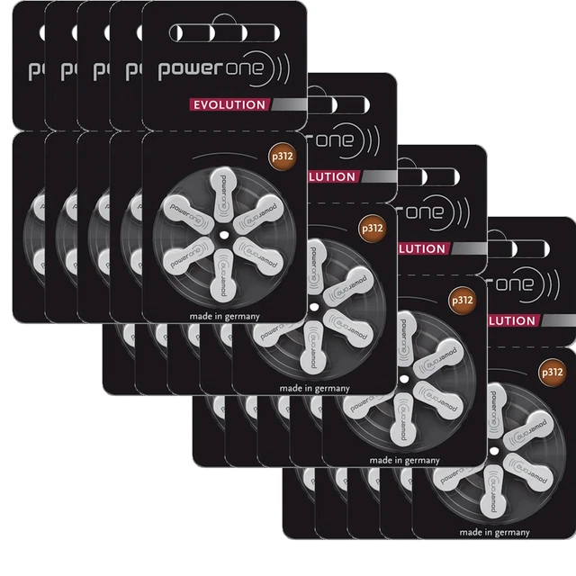 120 batterie per apparecchi acustici Varta Power One Evolution P312 1,45 V...