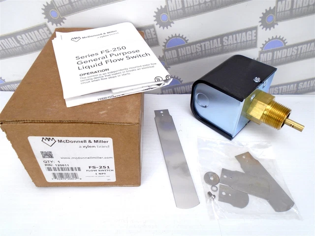 MCDONNELL & MILLER - FS-251 - 120611 - Flow Switch - 1" NPT (NEW in BOX)