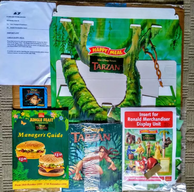 McDonald's Tarzan happy meal shop affichage inutilisé 1999 jouet original film Disney