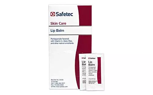Safetec 53123 Lip Balm Pomegranate Flavored 0.5 Gram Packets(Box of 144)