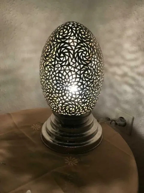 Orientalische Lampe Messing Silver
