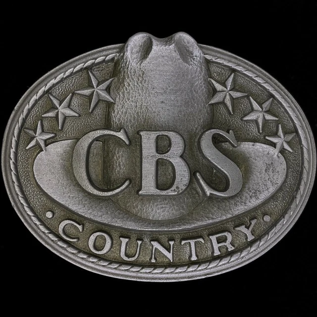 CBS Reporter Pays Musique Souvenirs Chapeau Cowboy Ouest Vintage Boucle Ceinture