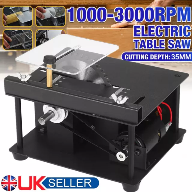 Electric Mini Table Saw Bench Blade Polish Woodworking Cutting Tool Machine DIY