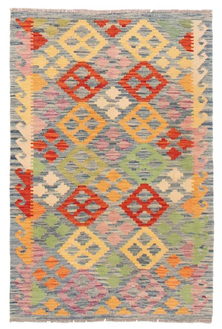 Vintage Hand Woven Carpet 3'3" x 4'11" Traditional Wool Kilim Rug