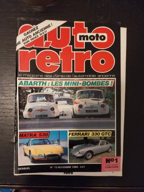 AUTO RETRO 75 MATRA 530 FERRARI 330 GTC SAAB 900 TURBO 16 Alfa Romeo Giulia SS